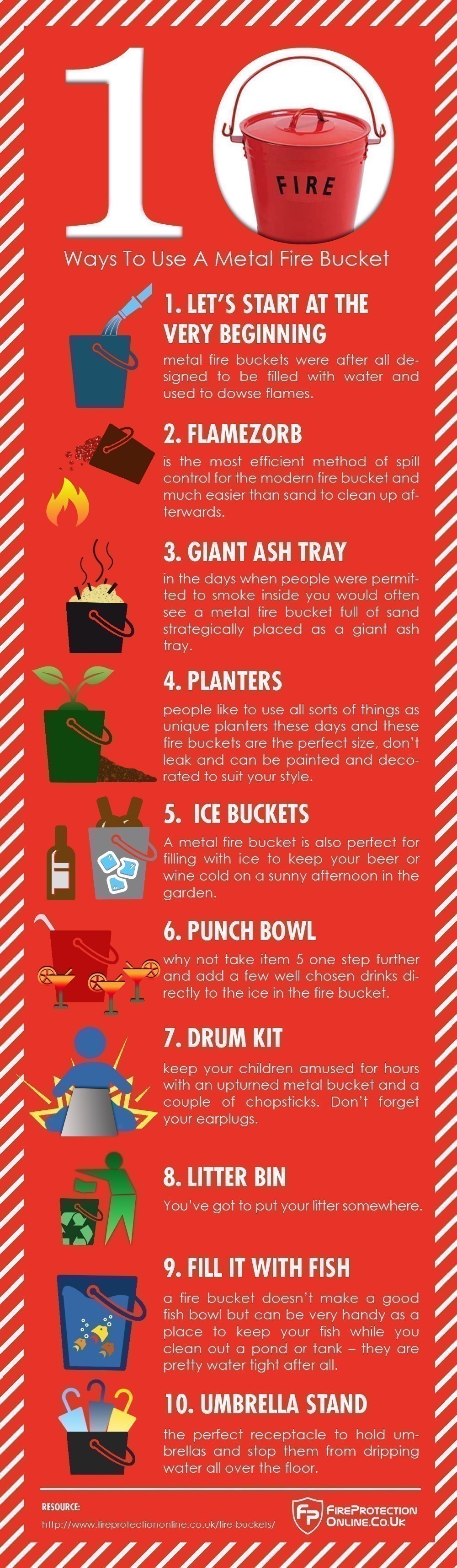 Infographic 10 Uses For A Metal Fire Bucket Fire Safety Information